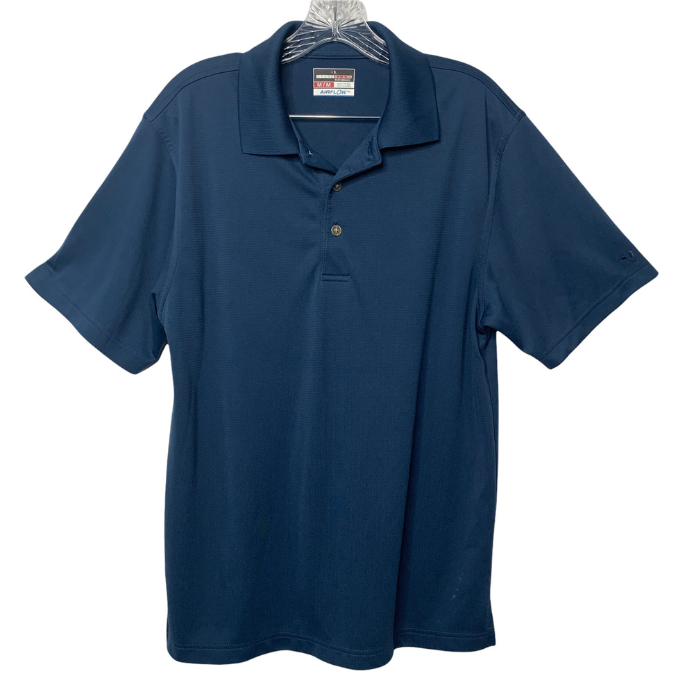 Grand Slam Performance Air Flow Men's Medium Grand Slam BLUE Collared Golf Shirt